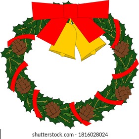 Batalla verde de Navidad con campana
