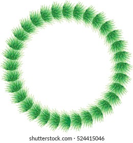 green christmas wreath vector