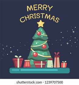 green Chritmas tree gift