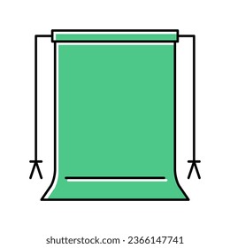green chroma key color icon vector. green chroma key sign. isolated symbol illustration