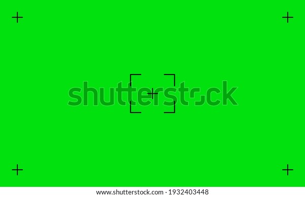 Green chroma screen background with tracking\
markers VFX motion, video footage replacement tracking markers\
element, green screen backdrop template with studio camera trackers\
on green background.