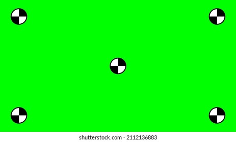 Green chromakey track point. Chromakey Background. Vector stock illustration.