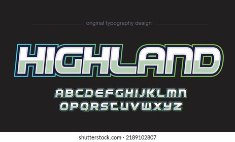 	
Green Chrome Modern Gaming Sports Typography	