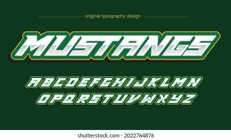 Green Chrome Vibrant Futuristic Sports Typography