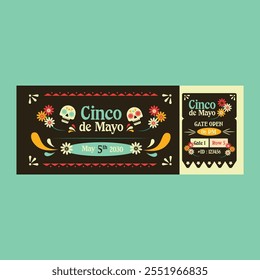 Green Cinco De Mayo Ticket 