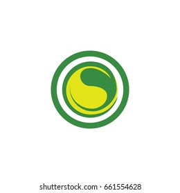 green circle abstract logo