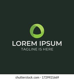 Green circle abstract logo design.