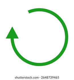 Green Circle Arrow Reload Icon. Vector Refresh Symbol.