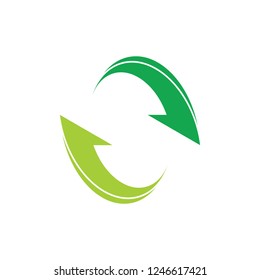 green circle arrows geometric global ecology symbol logo 