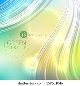 Green circle background