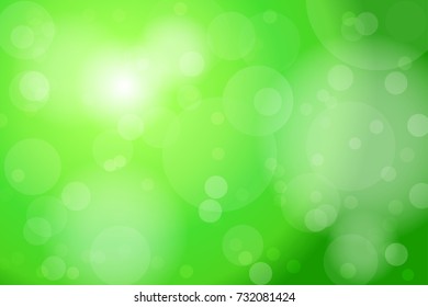 Green Circle Bokeh Abstract Background Vector Illustration