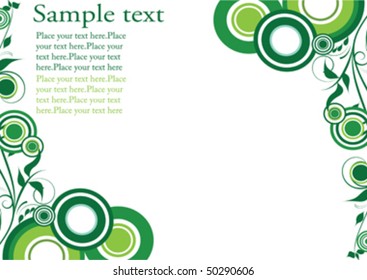  green and circle decorative design with space for text