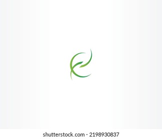 green circle elements concept logo design icon
