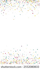 Green Circle Flying White Background. Vector Shine Banner. Celebrate Round Background. Color Rain Happy Postcard.