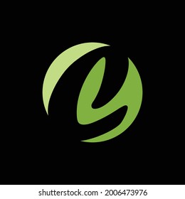 Green circle fresh design of W initial letter logo template, perfect for children, learn, typography, etc