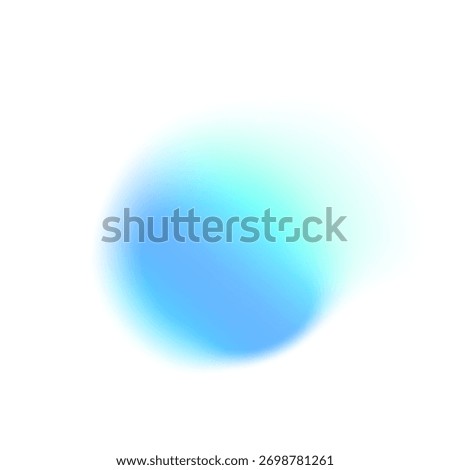 Green circle gradient noise gradation. Abstract color watercolor blur mesh shape on white background. Gradient aura, grain neon blob with noise effect vector illustration.