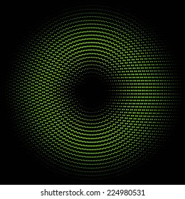 green circle of halftone. vector illustration. 10 eps