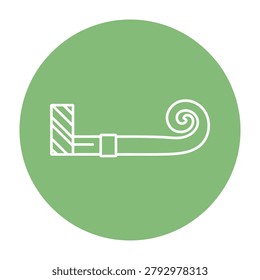 A green circle icon featuring a white line drawing of a smoking pipe