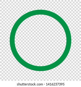 Green circle icon on transparent background