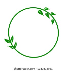 green circle leaf vector illustrator