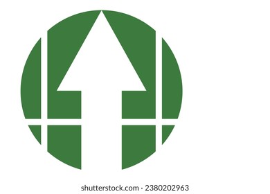 Círculo verde con líneas y flecha; logotipo con flecha; logotipo con círculo, flecha en círculo, flecha con líneas en círculo