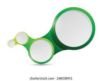 green circle links connection illustration design over a white background