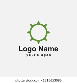 green circle logo template