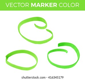Green circle marker set