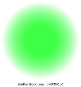 Green circle on a white background