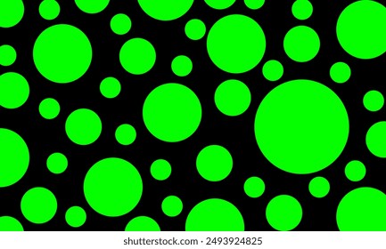 green circle pattern on black background