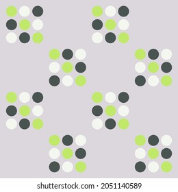 Green circle pattern for tile. Design circle Element vector illustration
