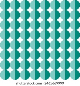 Green circle pattern. Circle vector seamless pattern. Decorative element, wrapping paper, wall tiles, floor tiles, bathroom tiles.