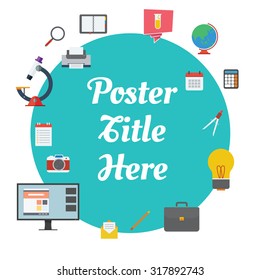 Green Circle poster concept for technology event