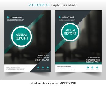 Green circle Vector annual report Leaflet Brochure Flyer template design, book cover layout design, abstract business presentation template, a4 size design