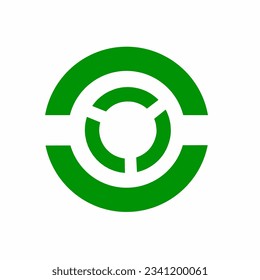 vector de círculo verde para el icono de invernadero, icono lindo, ilustración vectorial
