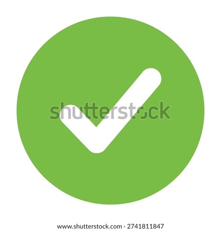 Green circle with white check mark symbol