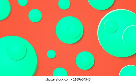 Green circles abstract background EPS10