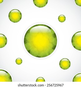 Green circles abstract background. Vector illustration