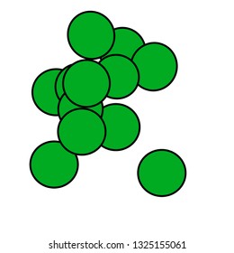 green circles with black stroke