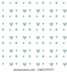 Green circles of a children's form on a white background, artistic. Vector. Seamless. for the hoop, surface, packaging, greeting cards. Abstract illustration.
