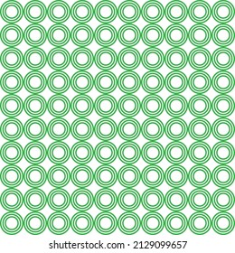 Green circles on white background. Circle pattern on white background. Polka dots pattern. Maze circles abstract.