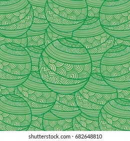 Green circles pattern ,with decorative elements