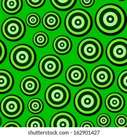 Green circles seamless pattern. 