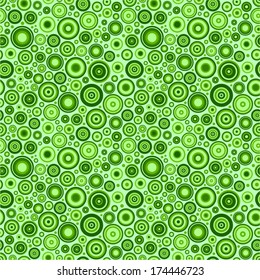 Green circles seamless pattern.