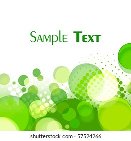 Green circles. Vector