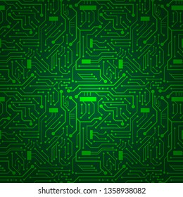 Green circuit board background