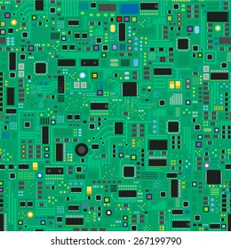 Green circuit board background