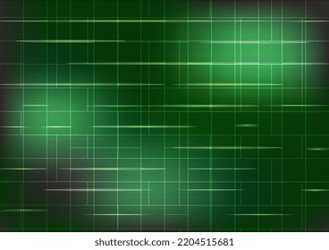 Green circuit board chip lines tech background. Technology vector banner design. Technology backdrop. Pattern for presentations. 