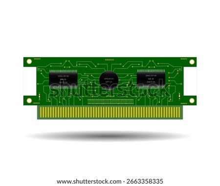 Green circuit board used for backgrounds, advertisements, flyers, magazines, websites.