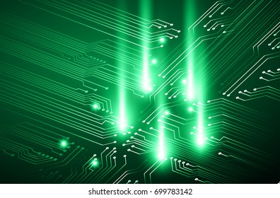 green circuit board vector background